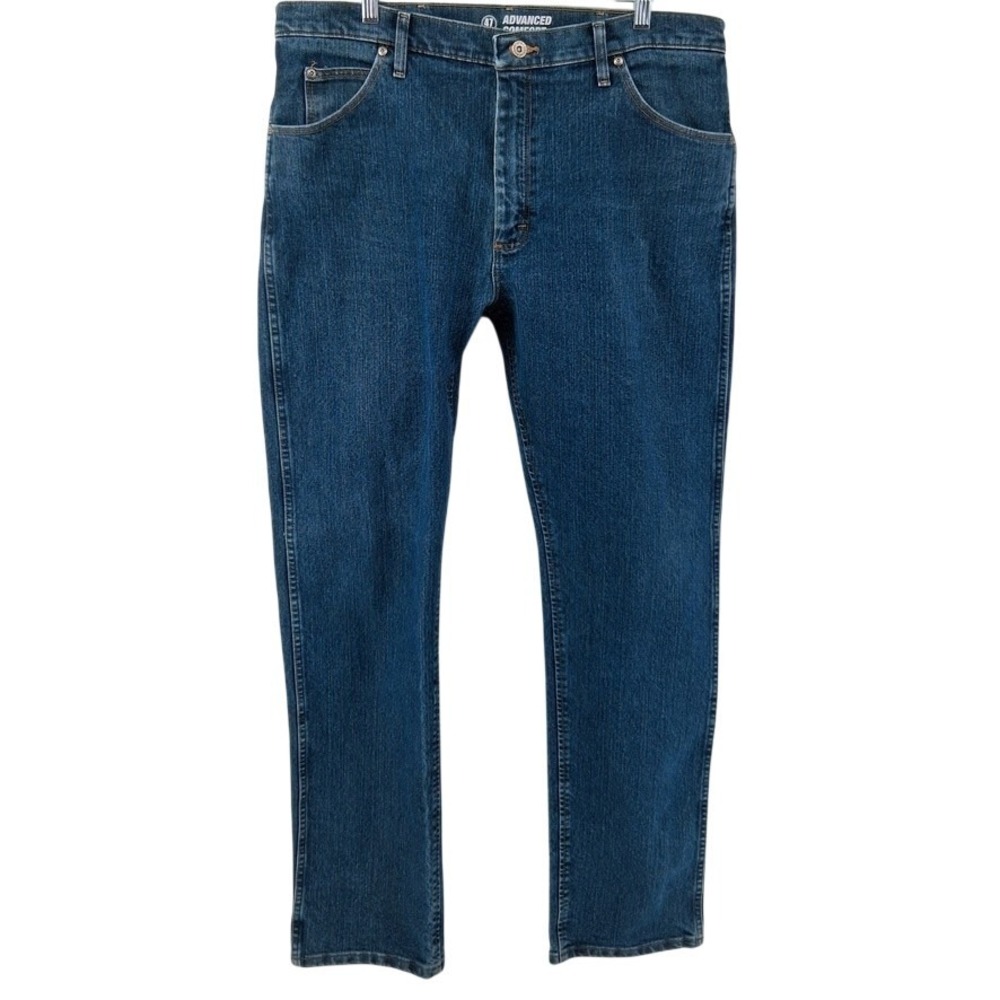 Wrangler 47 Advanced Comfort Jeans Mens 36x36 Medium Wash Straight Denim Stretch
